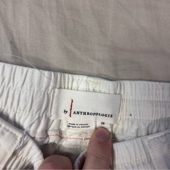 Anthropologie Cream Cargo Jogger Pants - Picture 7 of 8